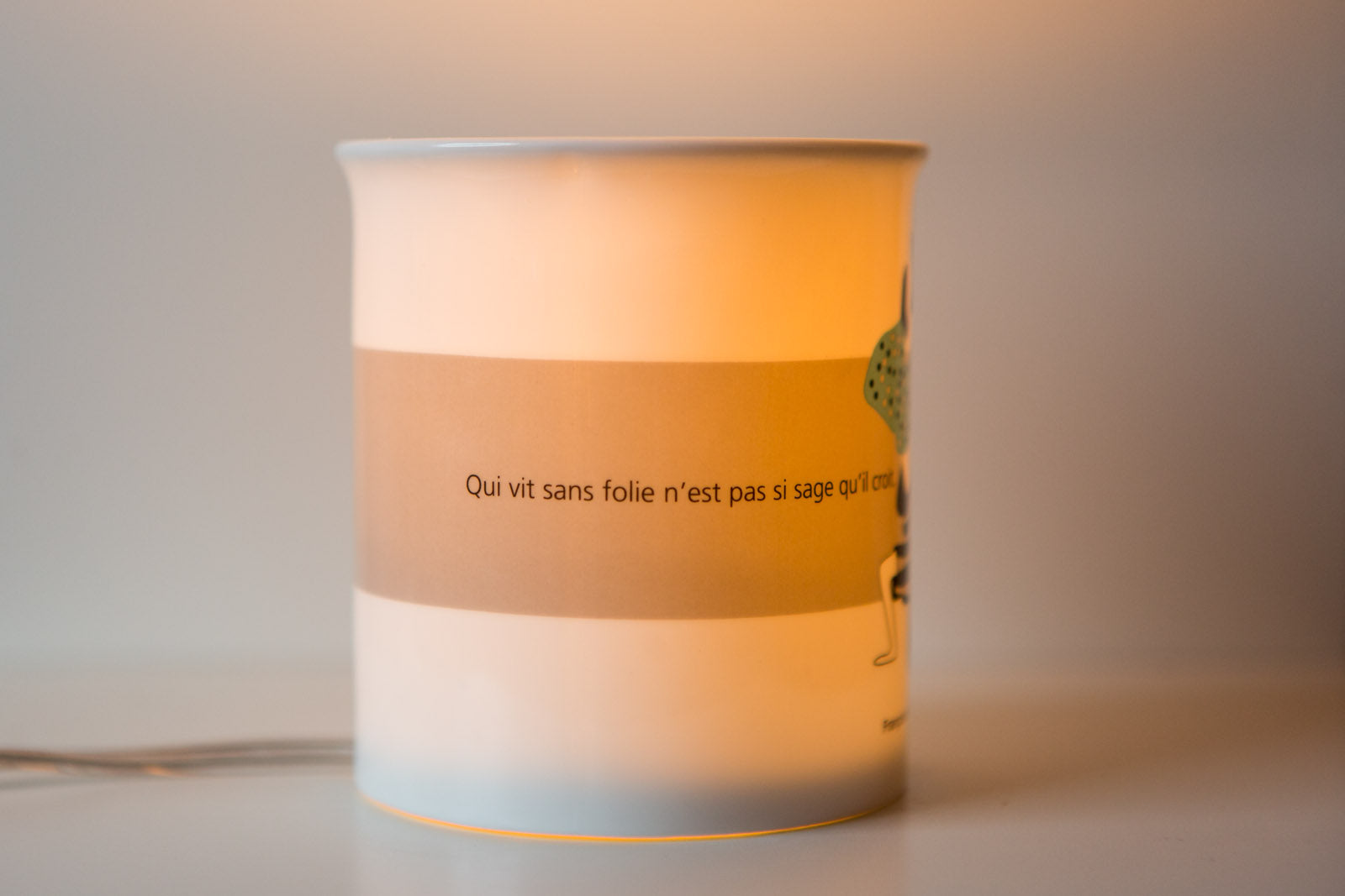 Lampada letteraria - Chi vive senza follie non è saggio come crede (in Italiano e in originale in Francese) Francois de La Rochefoucauld